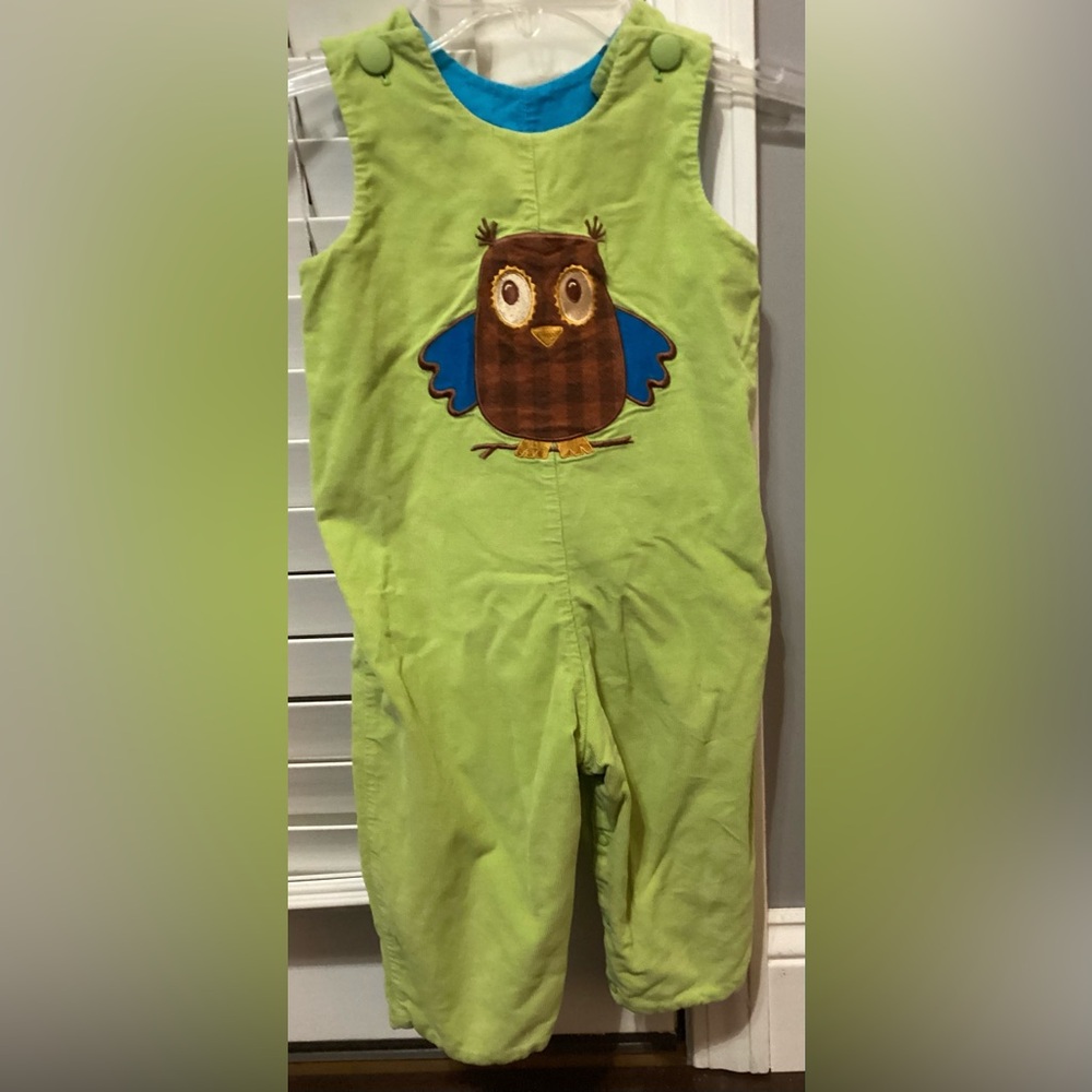 MULBERRY ST. Corduroy Owl Romper One Piece 24 month
